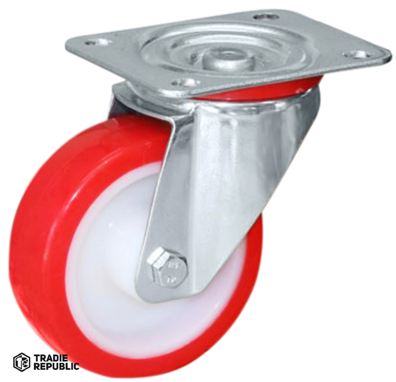 MCU80/P Wheelco Industrial Red Castor Wheels 80mm Swivel