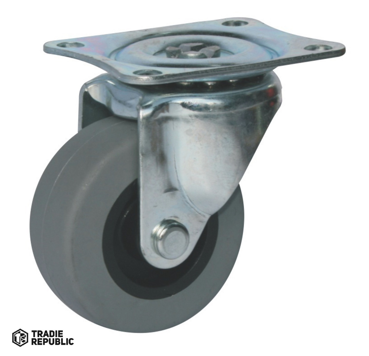 WLU50/P Wheelco Light Duty Grey Castors Plate Fitting 50mm Swivel 40kg Max