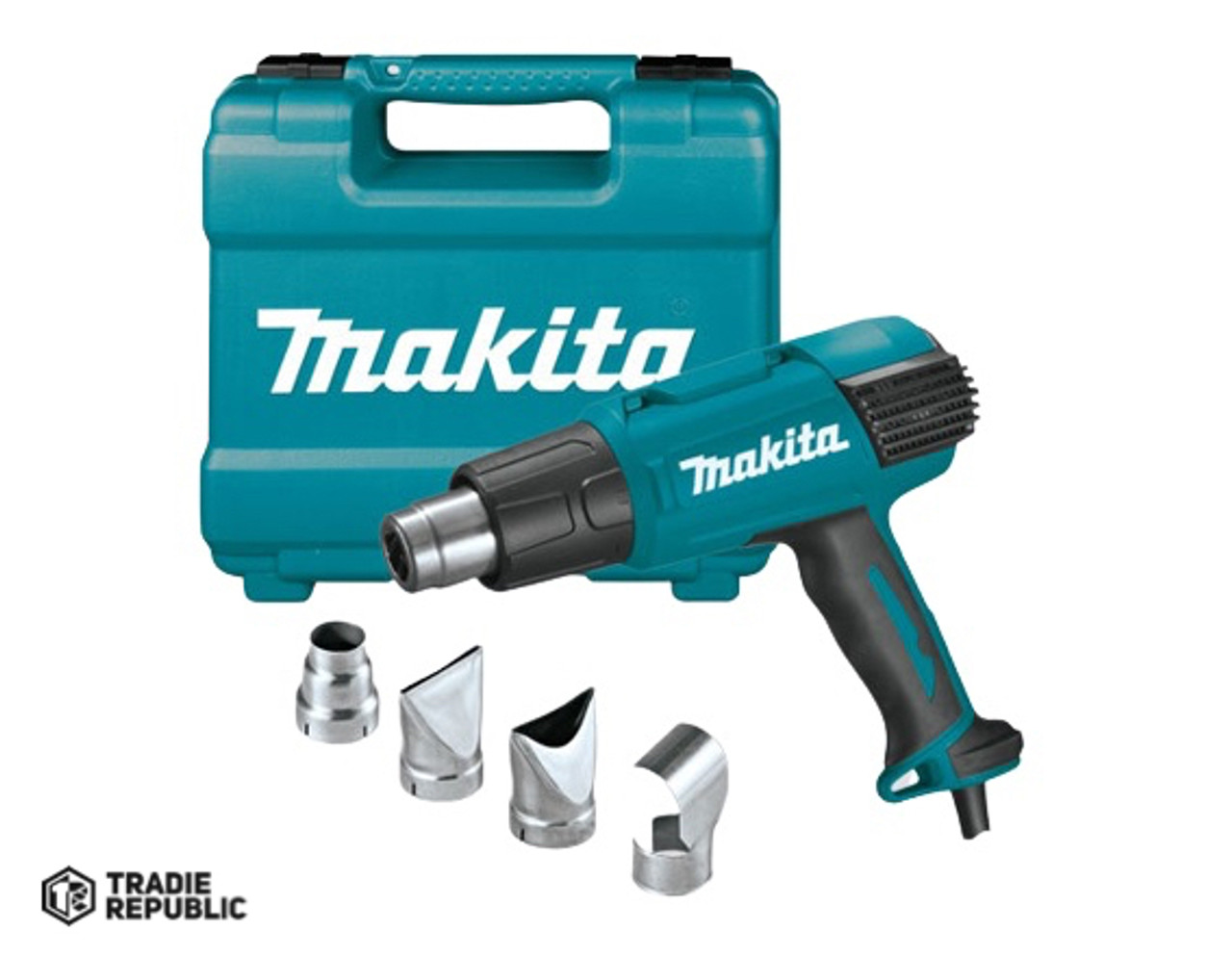 HG6530VKIT Makita 2000W Variable Temperature Heat Gun Kit with LCD Digital Display with Nozzle sets and Tool Case