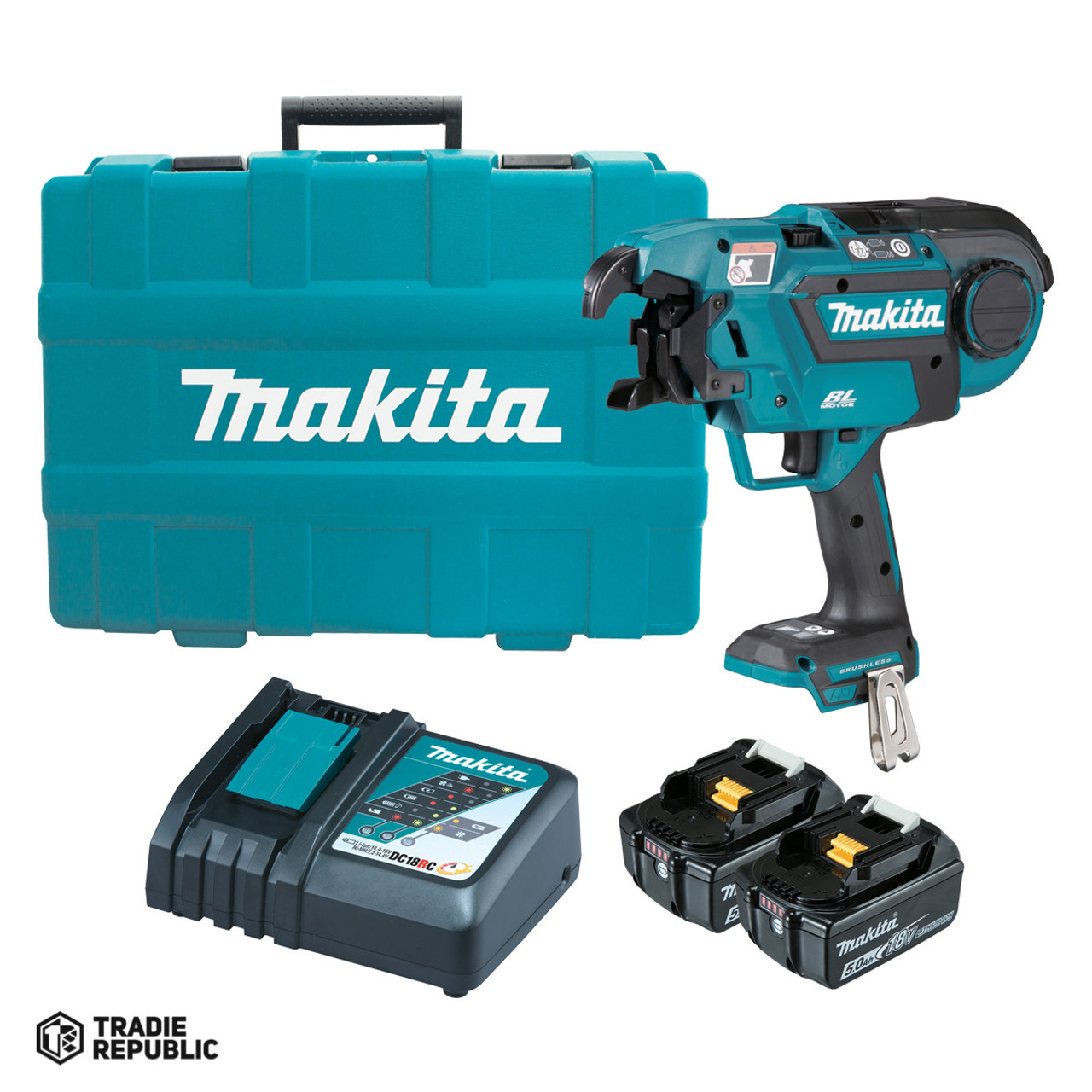 DTR180RTX1 Makita 18V LXT Brushless Rebar Tying Tool Kit (5.0Ah)