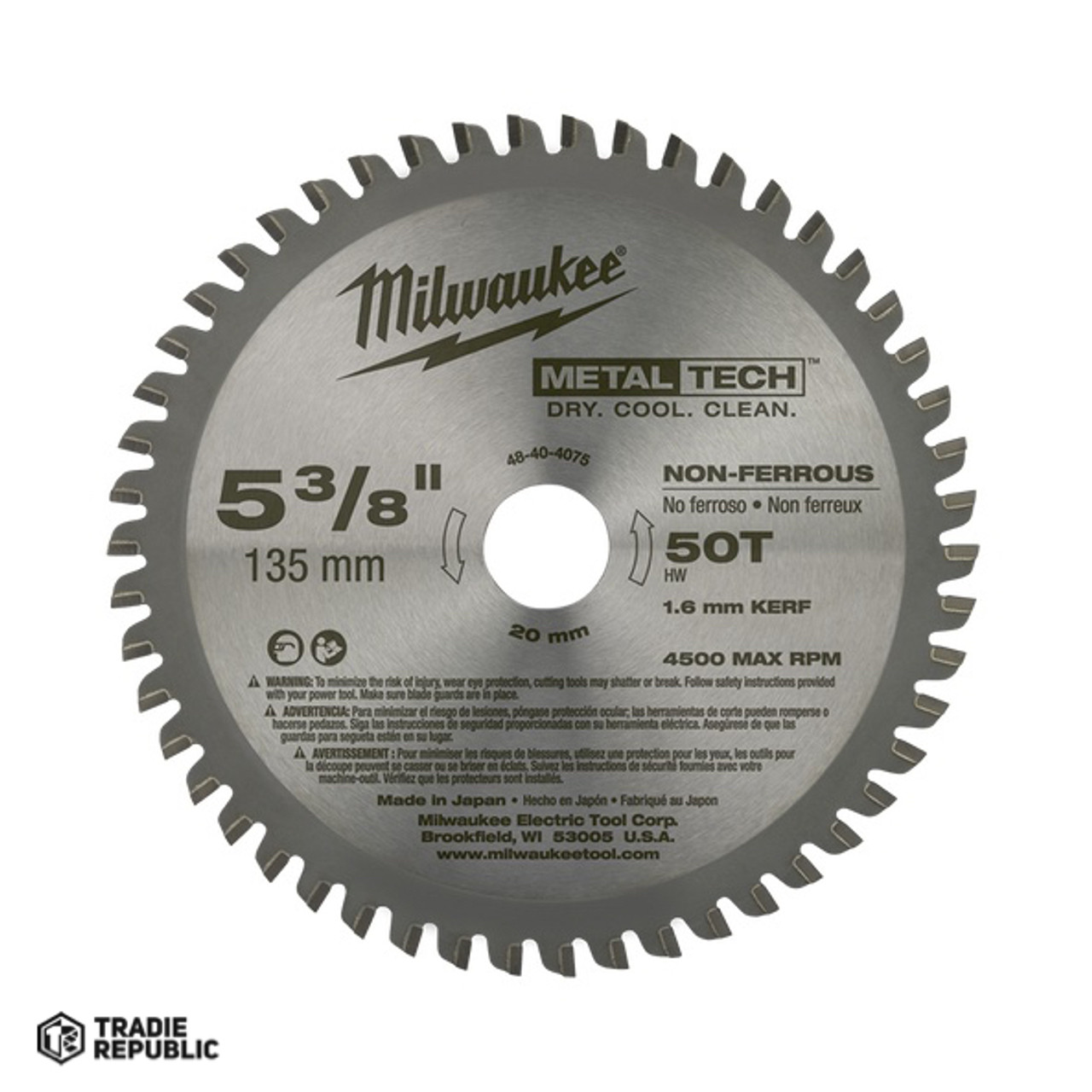 48404075 Milwaukee Metal Saw Blade 5 3/8IN 50T