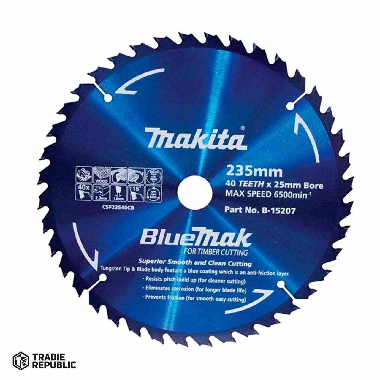B-15207 Makita B-15207 Bluemak Saw Blade 235mm 40T