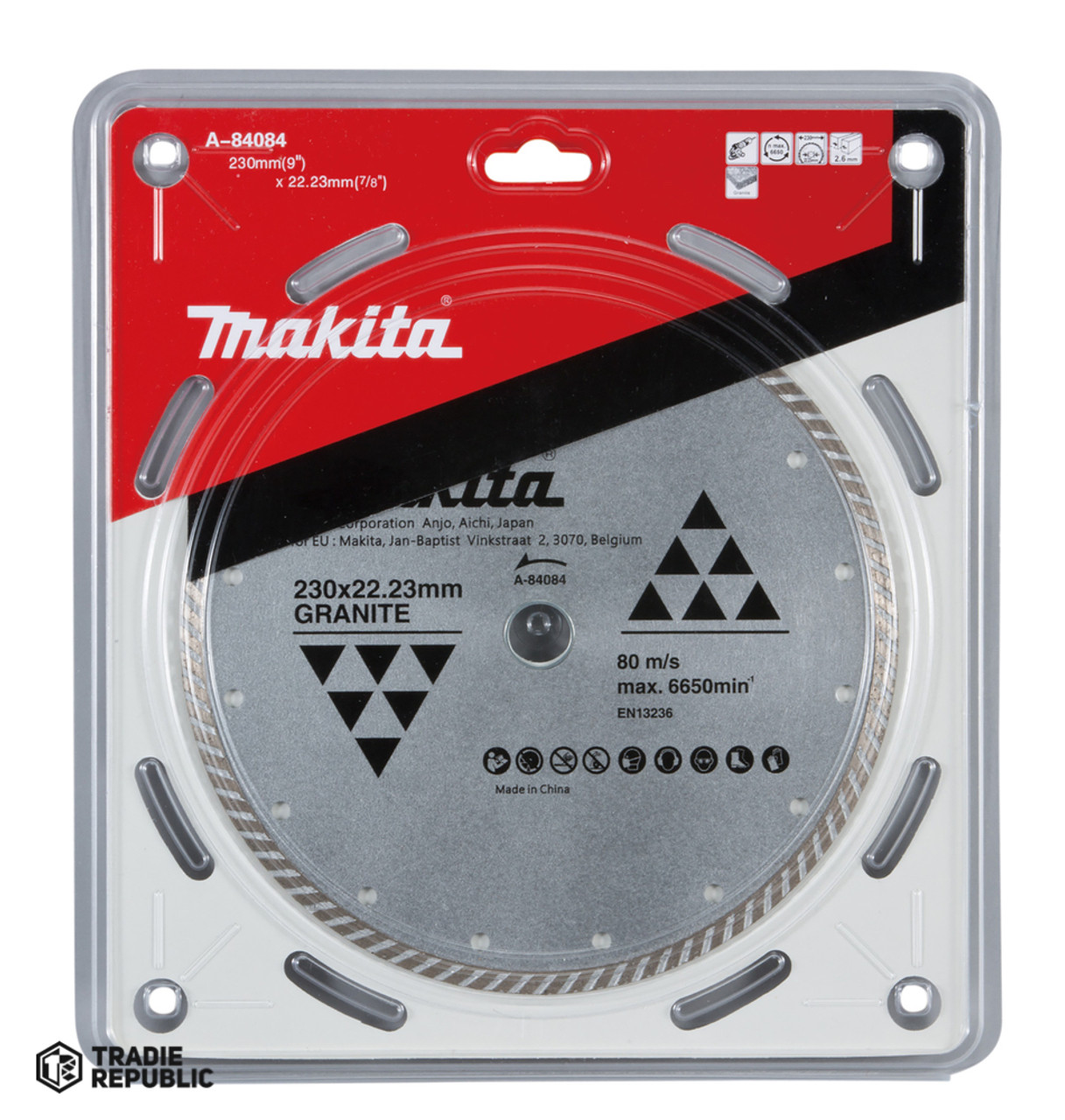 A-84084 Makita Corrugated Diamond Blade 230x22mm Wet Dry A-84084