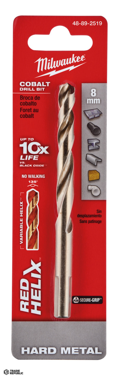Milwaukee 48-89-2504 RED HELIX Cobalt Drill Bits (2.5 Mm, Metric) – Industrial Quality