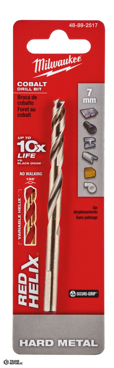 Milwaukee 1/8 in. Cobalt Red Helix Twist Drill Bit - Metzger Property