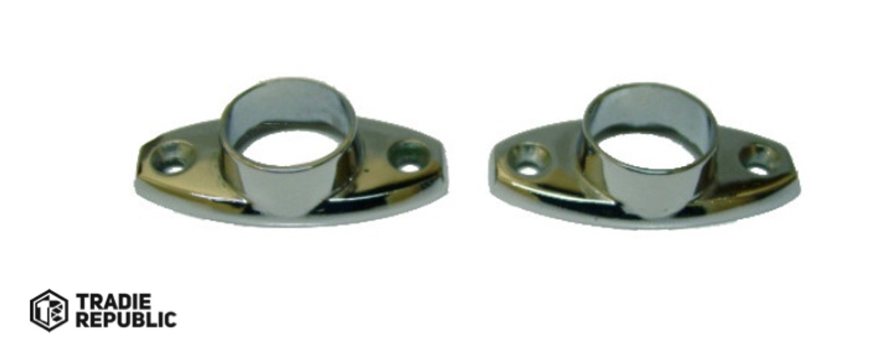 029CP19 Miles Nelson Oval Flanges 19mm Chrome 2pk 029CP19