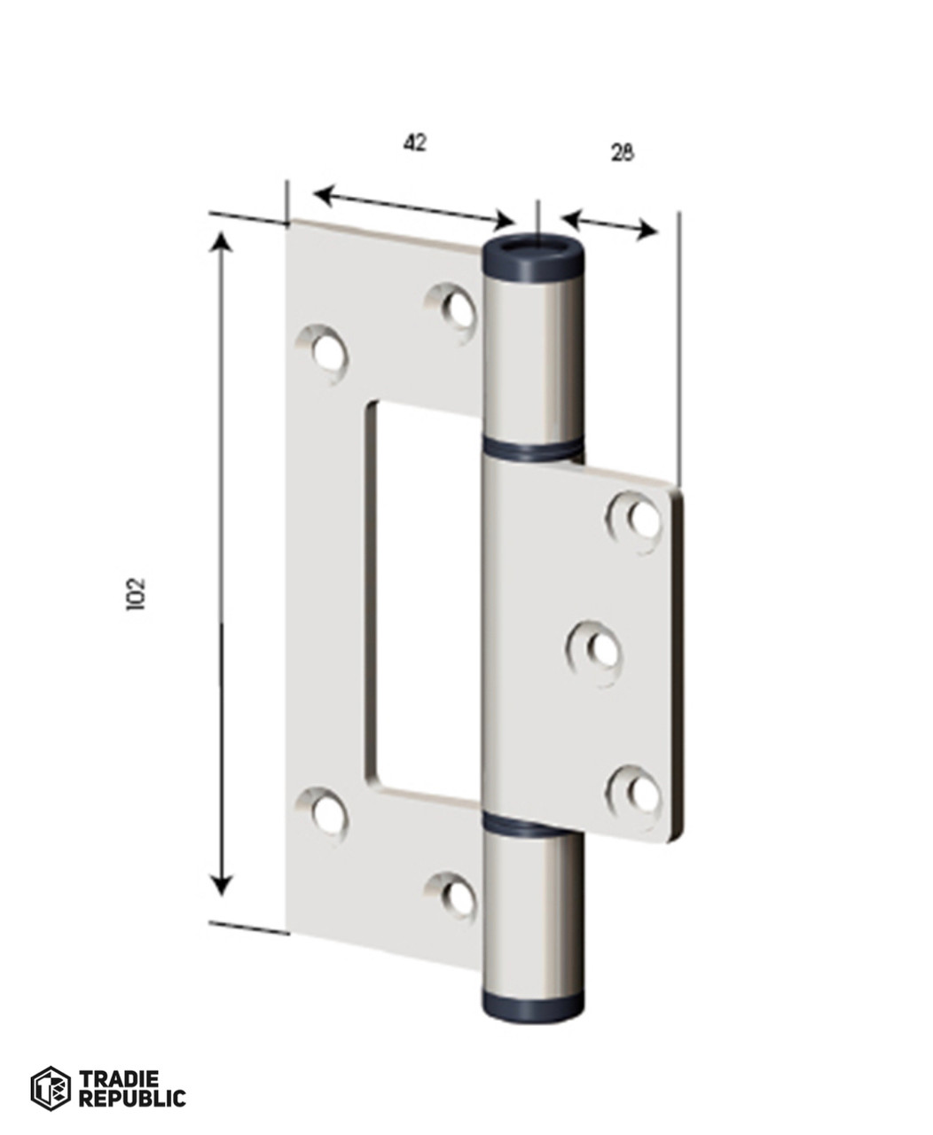 DH8CA Doric Tapered Interfold Hinge