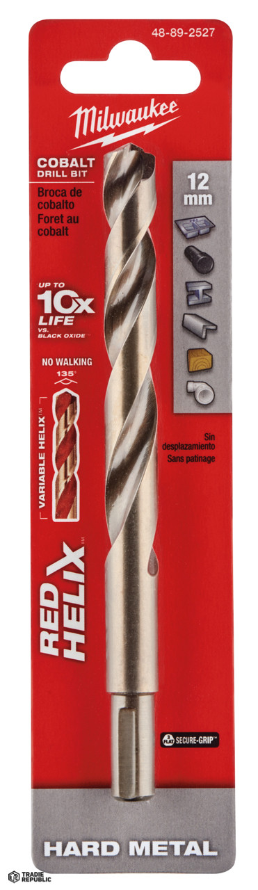 Punta Elicoidale Milwaukee Cobalt Red Helix - Per Metalli Duri E Acciaio Inox