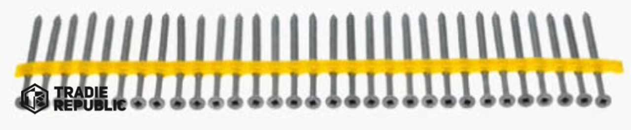 WSNTLG3S Quik Drive Collated 8g x 75mm Flat Head Square Drive Sharp Point Twin Thread Galvanized Class-55 Quick Drive Decking Screws (1500 Pack)