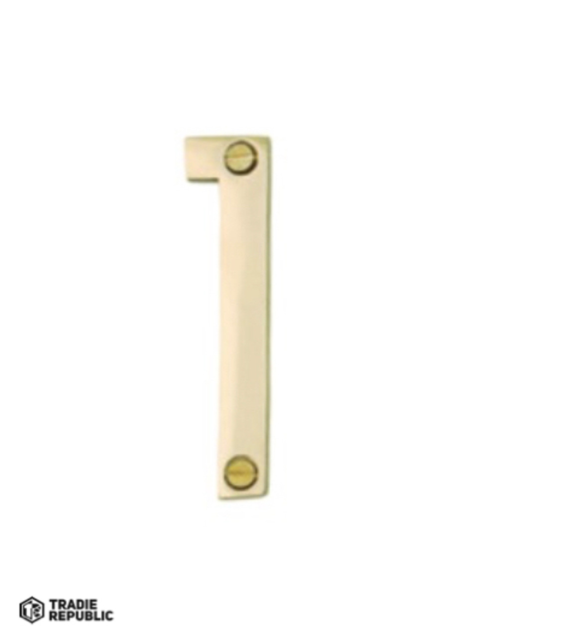 5252-1-PB Windsor Letterbox Numerals Polished Brass 76mm  - 1 5252-1-PB