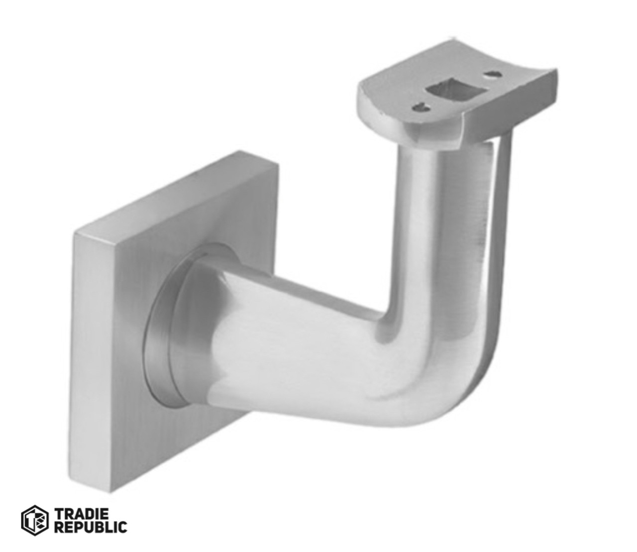 5353-SC Windsor Stair Rail Bracket Square Satin Chrome 40-50mm