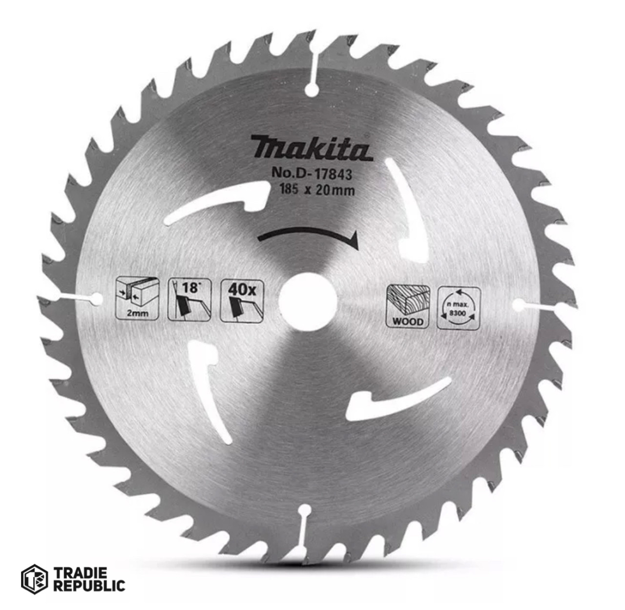 D-17843 Makita D17843 TCT Circular Saw Blade 185mm 40T