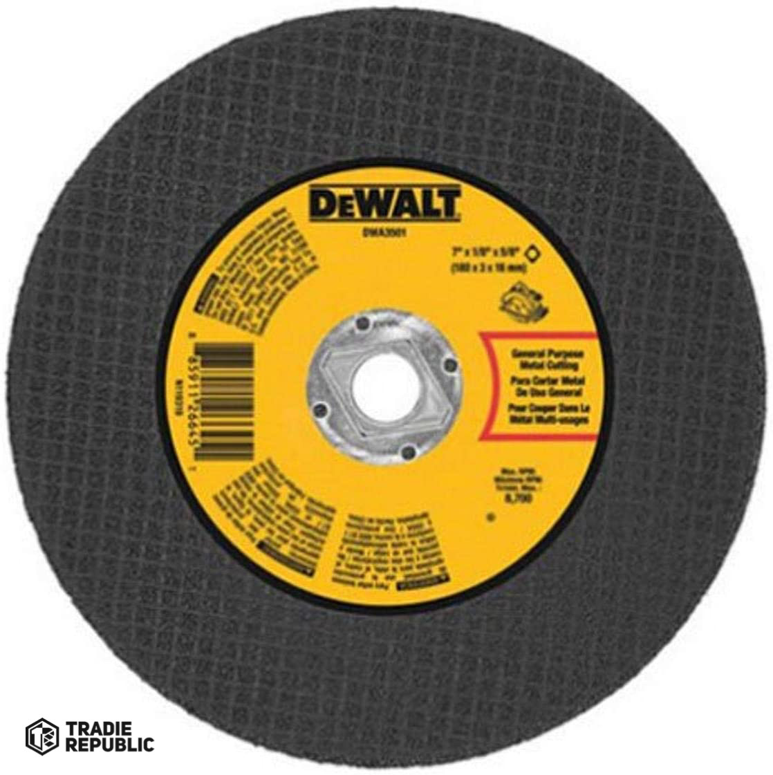 DeWALT Metal Abrasive Blade, 7Inch X 1/8Inch Tradie Republic