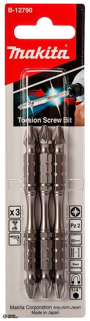 Makita Torsions-Bits PZ3, 2 Stück, 50 Mm – Impact Gold Für Schlagbohrer, Extrem Bruchfest