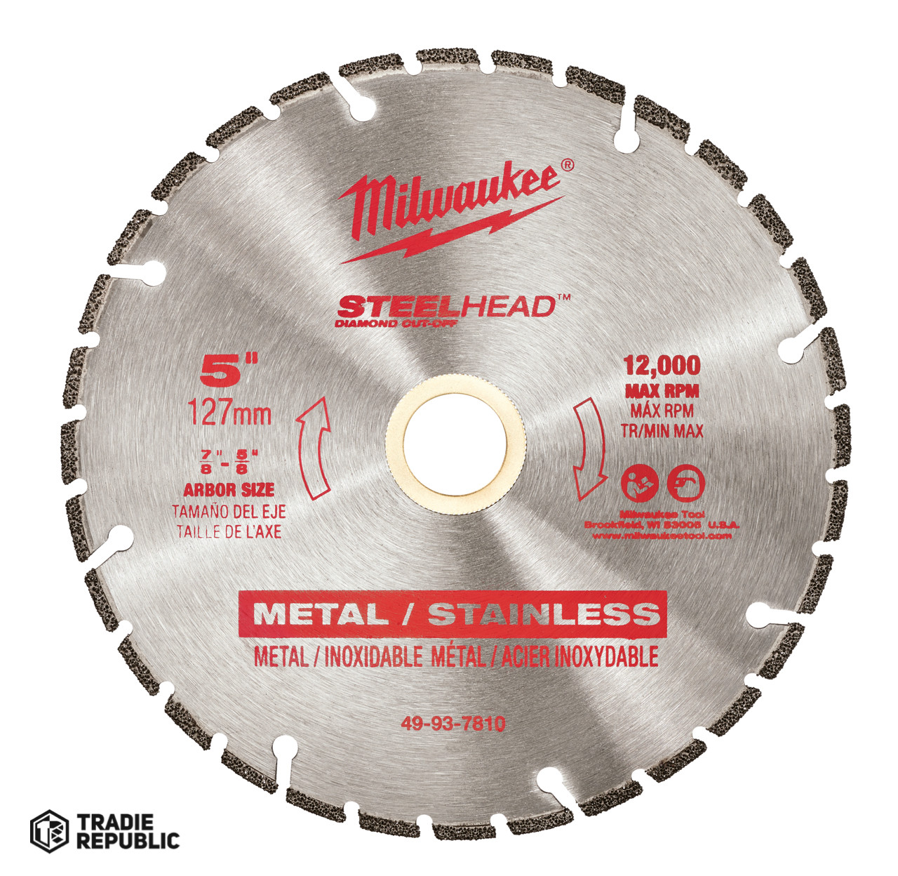 49937810 Milwaukee Steelhead Diamond CutOff 5IN 125mm