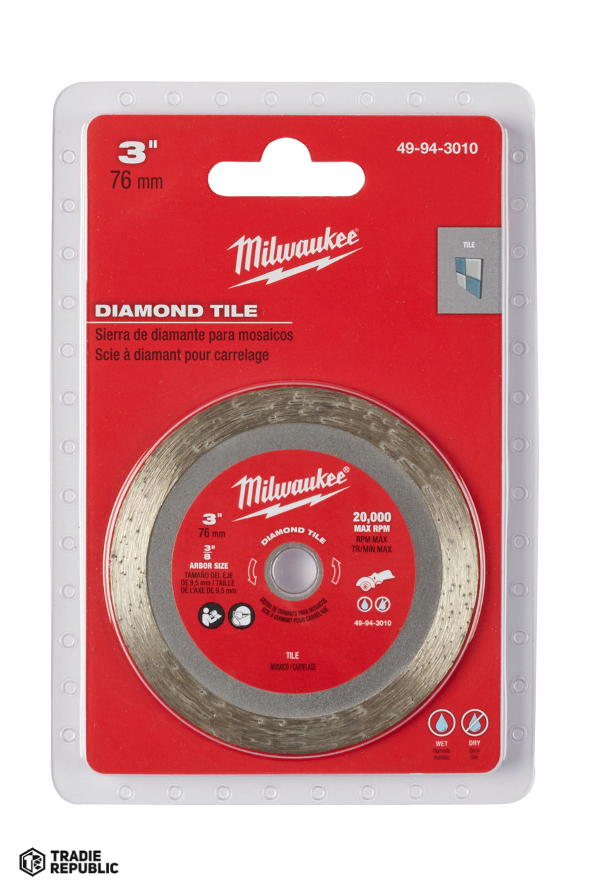 49943010 Milwaukee M12 Fcot Diamond Tile Blade
