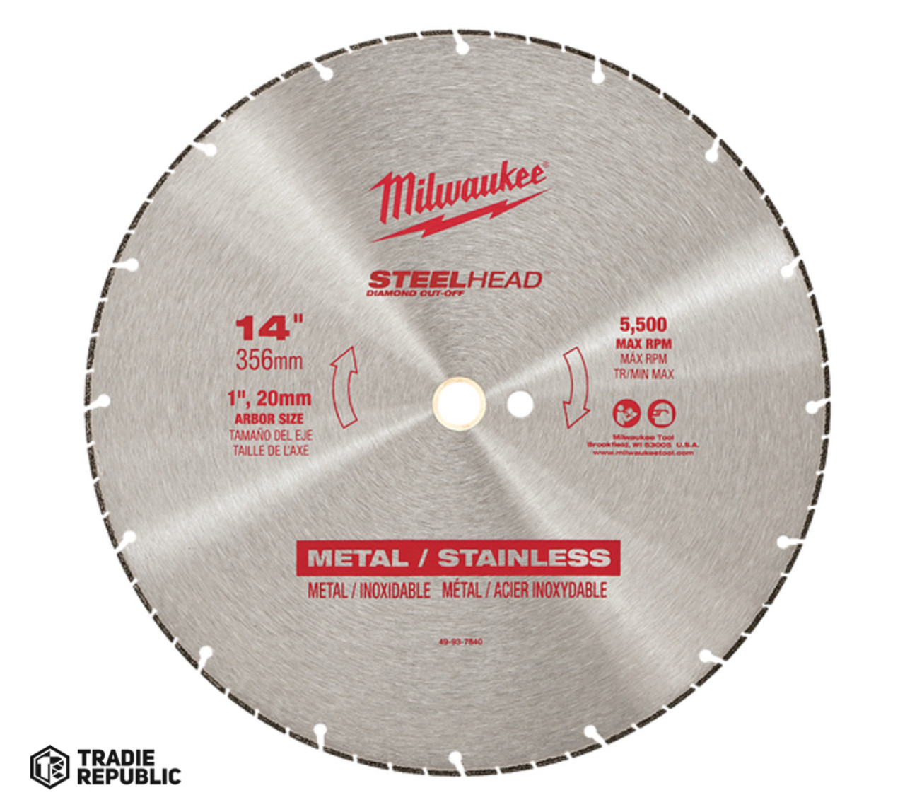 49937840 Milwaukee Steelhead Diamond CutOff 14IN 356mm