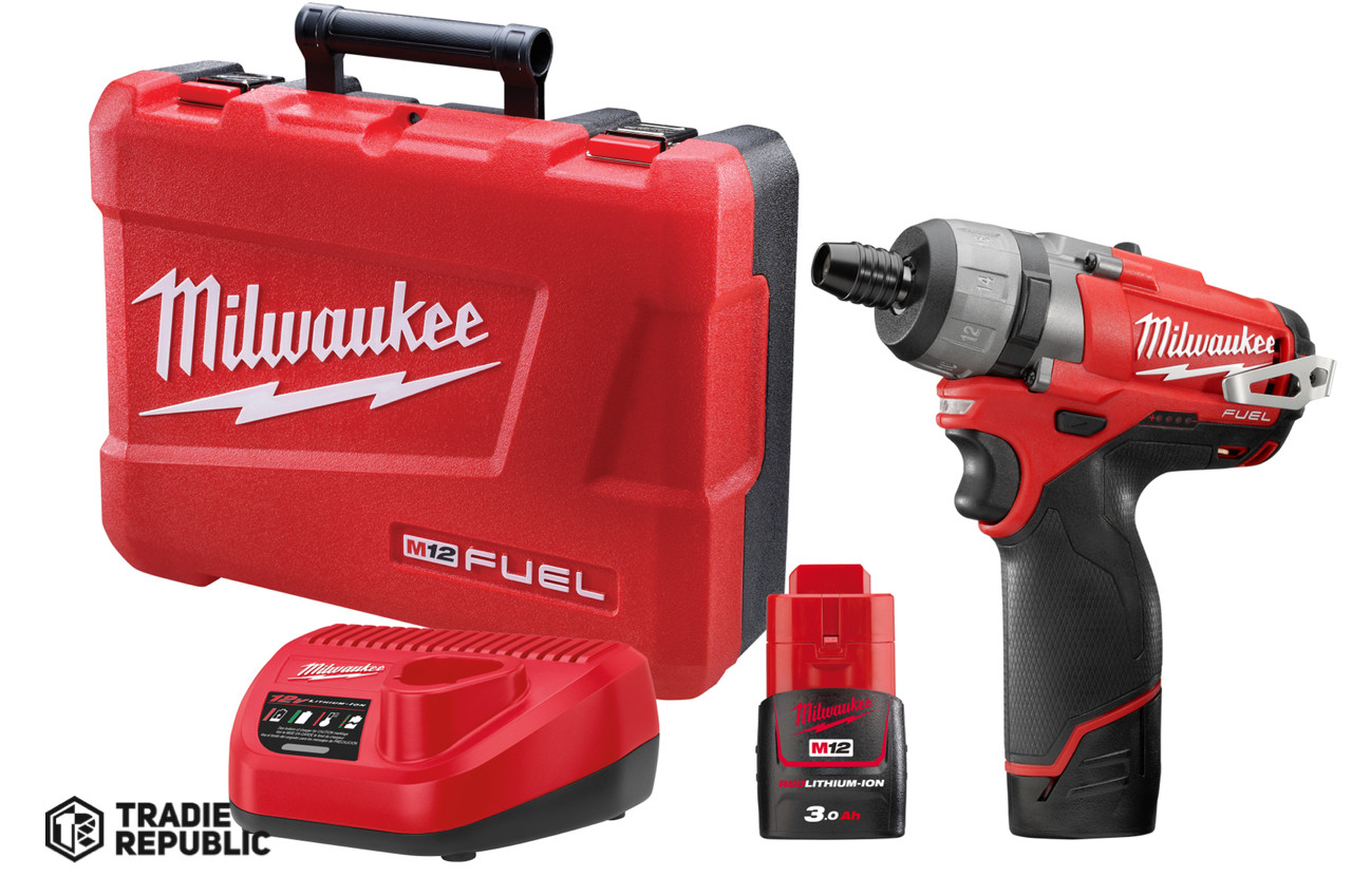 Milwaukee M12 Fuel 1/4IN Hex Screwdriver 3.0Ah K Tradie Republic