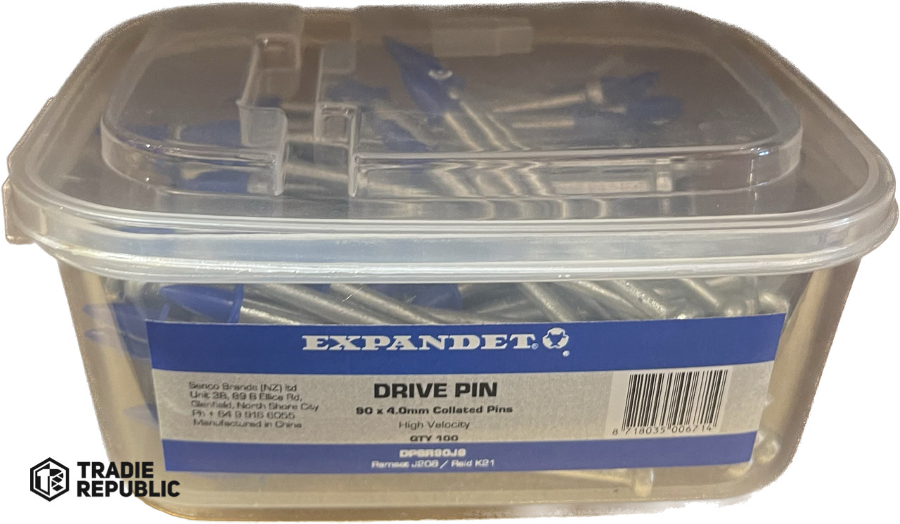 DP8R80J8 Expandet Collated Drive Pin 90x4.0mm Qty:100