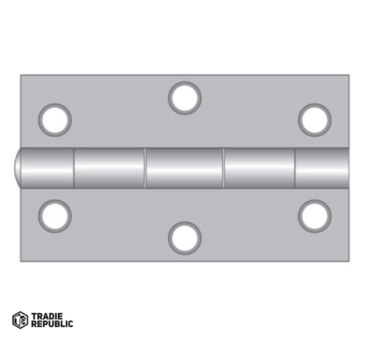 HX5038 Fortress 50x38 Fixed Pin Hinge Stainless Steel