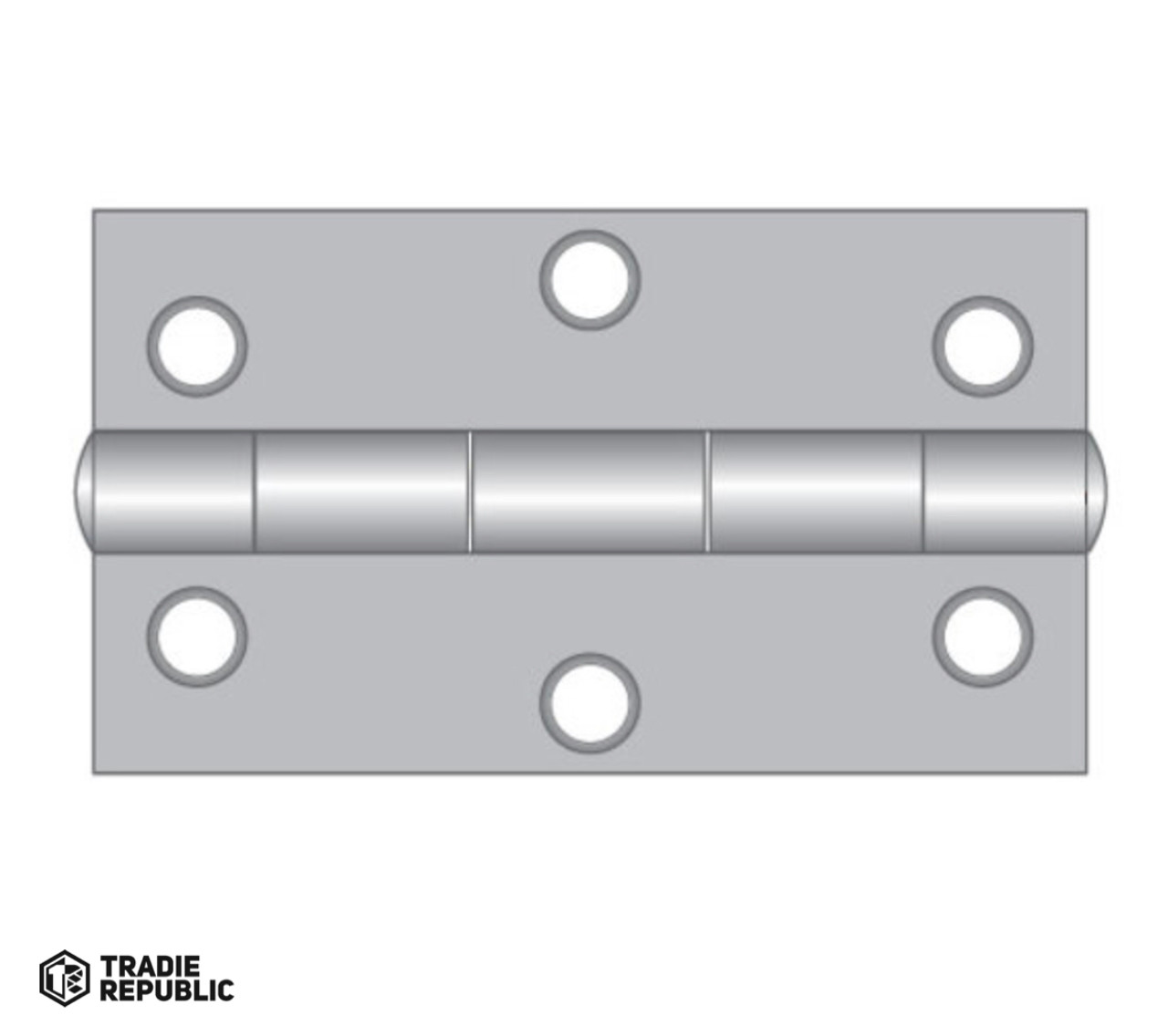 H75FZ Edl 75x50 Fixed Pin Hinge Zinc