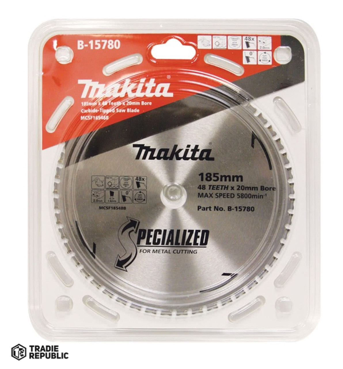 B-15796 Makita Saw Blade Metal 185x20mmx70T