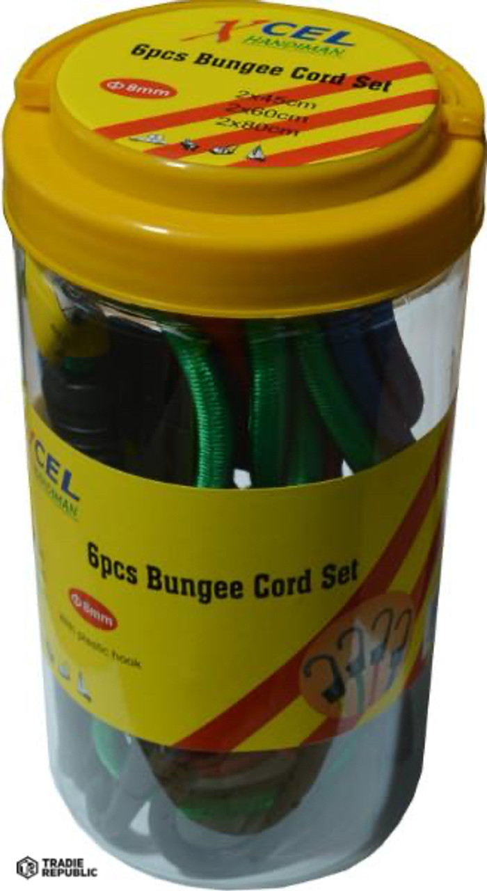 STRAP6 Xcel 6 Piece Bungee Cord Set