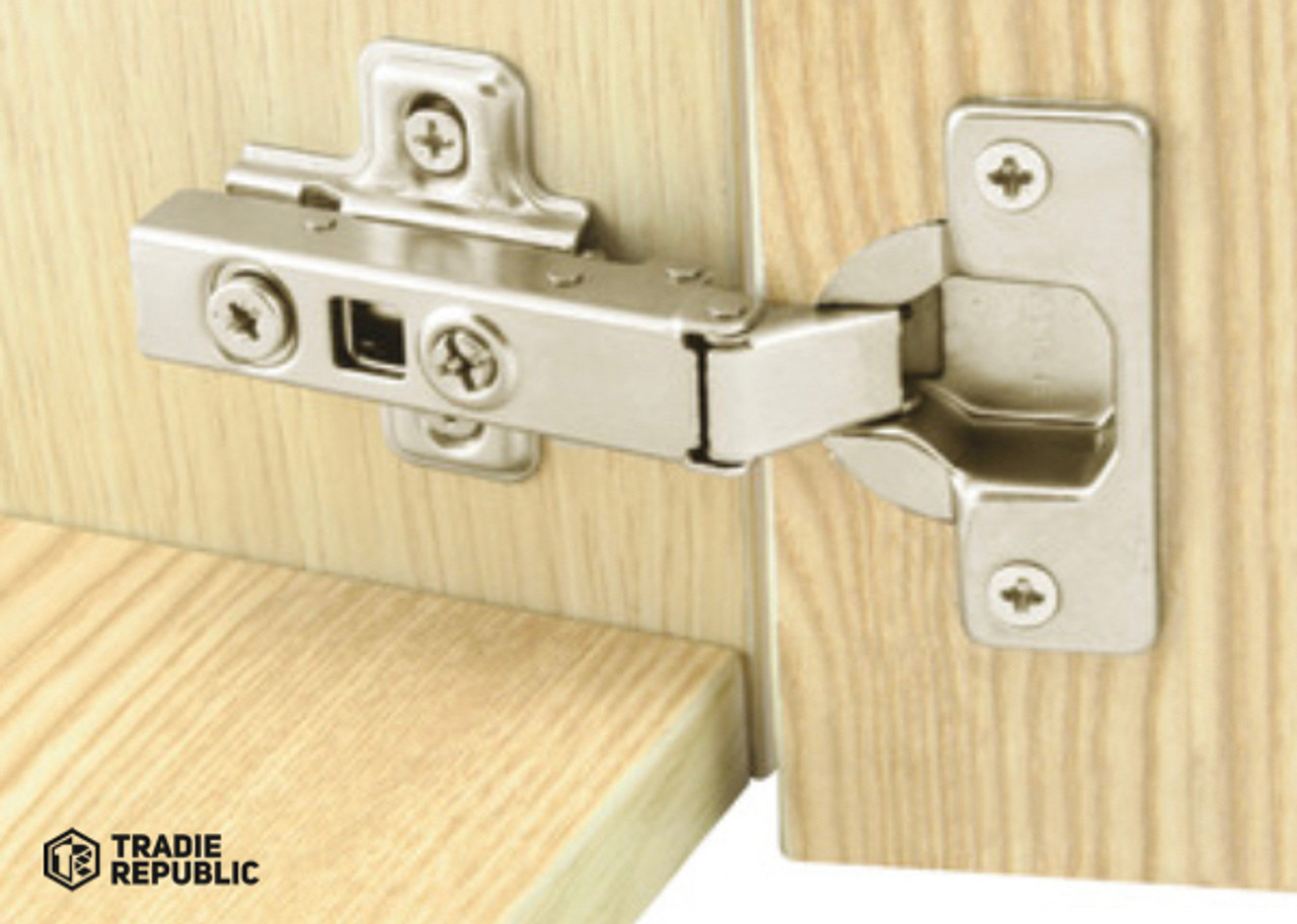 31500751-512 Hafele Half Overlay 105D Soft Close Hinge 315.00.751and K-Mont Plate Montella 315.98.512