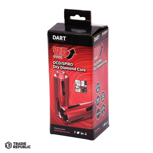 DB00850 Dart Red Ten DCD Spiro 152 X 145mm Diamond Dry Core Bit