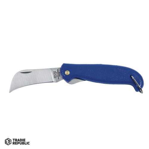 Klein 44220 Black Pocket Knife with drop-point blade