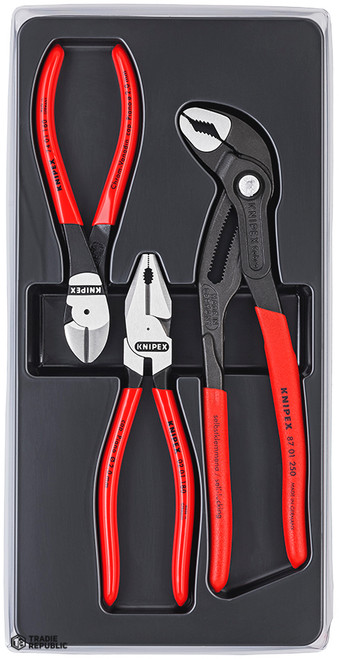 Knipex - KNIPEX Mini pliers sets in belt tool pouch KNIPEX Cobra and Pliers  Wrench (00 20 72 V01) or KNIPEX Cobra and High Leverage Diagonal Cutters  (00 20 72 V02) in