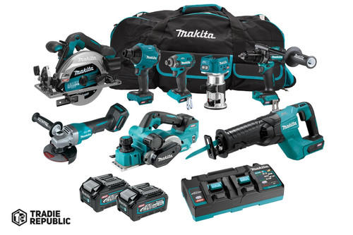 DK0210G801 Makita 40Vmax Brushless 8-Pc.Combo (4.0Ah) Kit