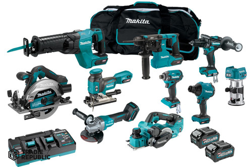 DK0209G101 Makita 40Vmax Brushless 10-Pc.Combo (4.0Ah) Kit