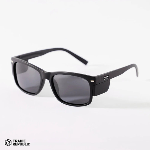 KENMBP04 Natty Workwear Kenneth Matte Black Polarised Safety Glasses