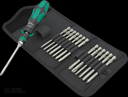 05051066001 Wera Kraftform Kompakt 838 RA-R M Imperial Ratchet Bitholding Screwdriver Set