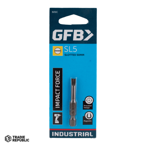 GFB21 GFB Slotted Driver Bit (5mm x 50mm)