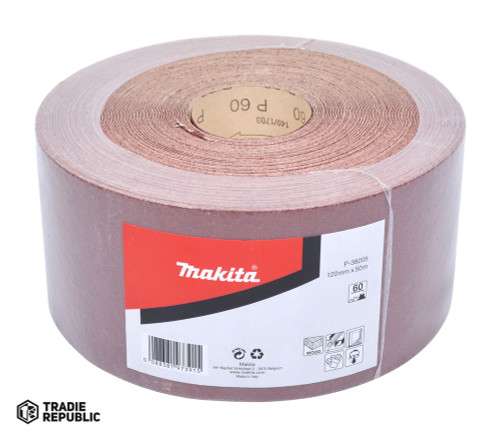 P-38205 Makita Abrasive Sanding roll 60 Grit 120mmx50M