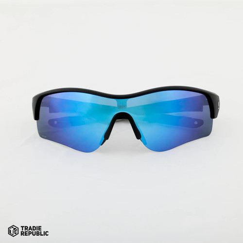 REVMBBLP Natty Workwear Rev Matte Black / Blue Mirror Polarised Safety Glasses