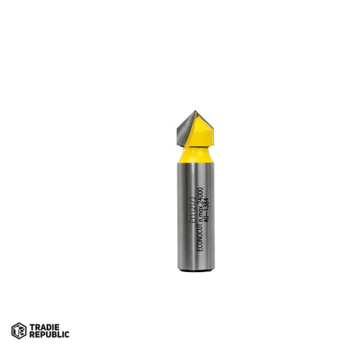 EY112 ECONOCUT 90° Vee Groove Bit - 2 Flute - Carbide Tipped (12.7mm x 12.7mm)