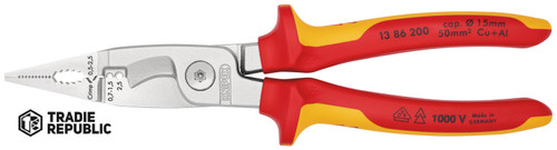1386200 KNIPEX 6-in-1 Electrical Installation Pliers VDE