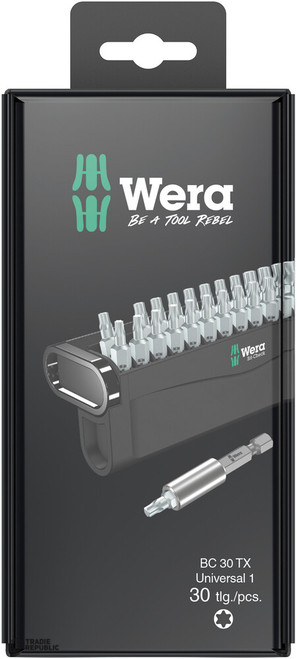 05057900001 Wera Bit-Check 30 TX Universal 1 SB Bit Assortment
