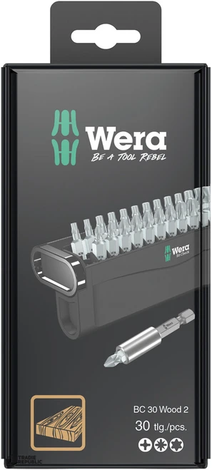05057438001 Wera Bit-Check 30 Wood 2 SB Bit Assortment