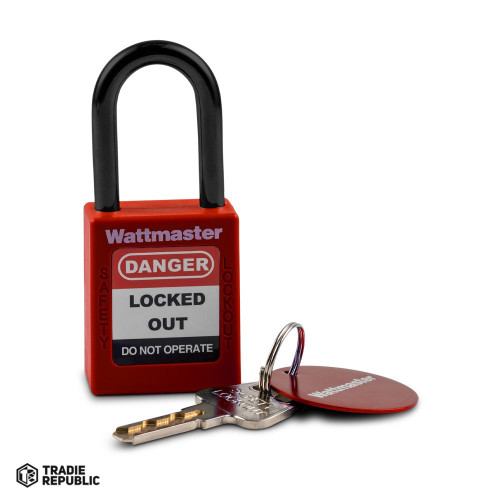 WATLOCKOUTPADRP Wattmaster Lock Out Padlock Only Red