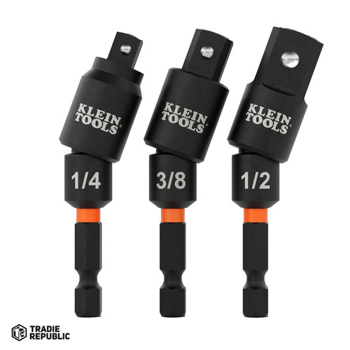 A-65813SW Klein Swivel Impact Driver Socket Adapter Set 3-Piece