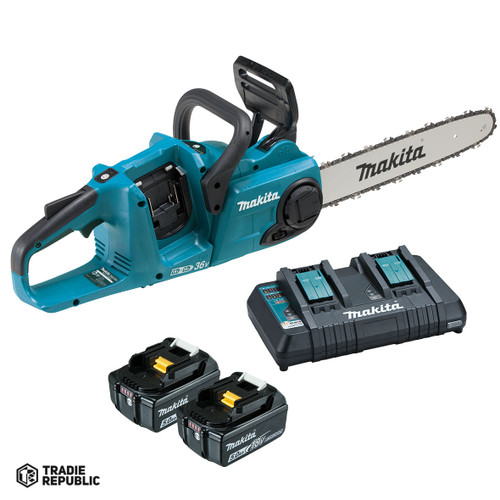 DUC353PT2 Makita 18V X2 (36V) LXT Brushless 14 Chain Saw Kit (5.0Ah)