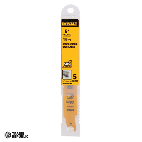 DW4808 DeWalt Recip Blade Metal 152mm (6) 14TPI 5Pc