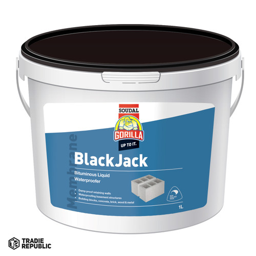 36696 Gorilla BlackJack Bituminous Liquid Waterproofer 1Lt - 36696