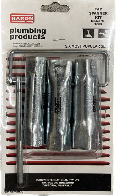 FGTSS3 Haron Tap Spanner Kit- Six most popular sizes