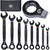A-69408MG Klein 90-Tooth Ratcheting Combo Wrench Set Metric 8-Pce