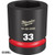 49666598 Milwaukee SHOCKWAVE™ 1in Drive 33mm Standard 6 Point Impact Socket
